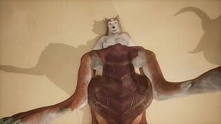 Волк и Ящерица заставляют друг друга сквиртовать - Дикая природа - порно видео